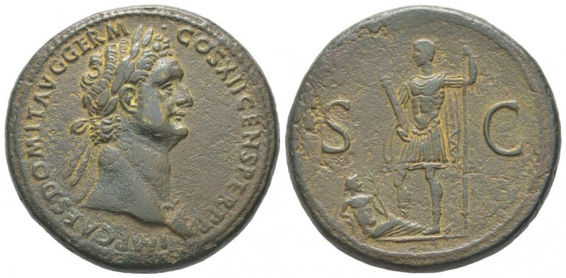 Domitianus 81 - 96 Sestertius, Rome, 86, AE 26.40 g Avers: IMP CAES DOMIT AVG GE...