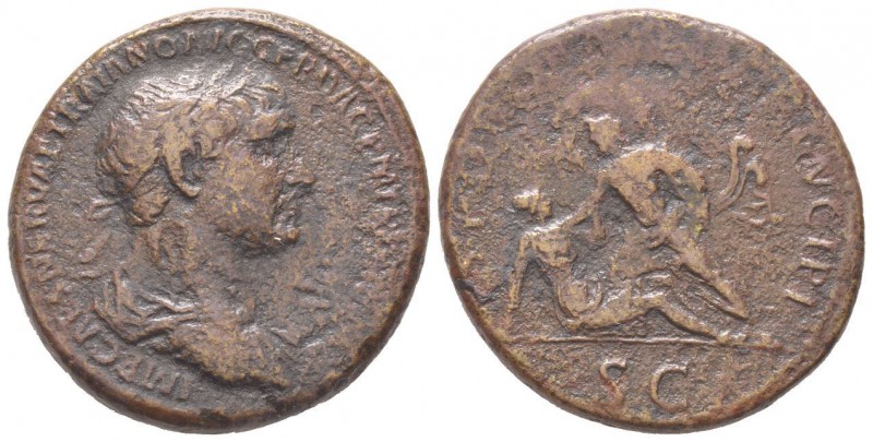 Traianus 98 - 117 Sestertius, Rome, 103-111, AE 23.3 g Avers: IMP CAES NERVAE TR...