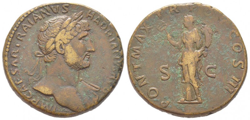Hadrianus 117 - 138 Sestertius, Rome, 119-120, AE 28.55 g Avers: IMP CAESAR TRAI...
