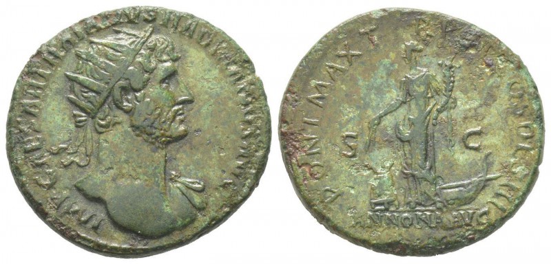 Hadrianus 117 - 138 Dupondius, Rome 119-122, AE 10.5 g Avers: IMP CAESAR TRAIANV...