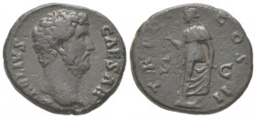Hadrianus 117 - 138 pour Aelius Caesar 136 - 138 Dupondius, Rome, 137, AE 13.43 g Avers: L AELIVS CAESAR Tête à droite Revers: TR POT COS II S C Spes ...