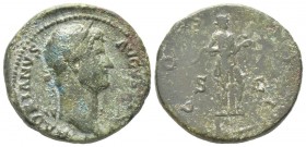 Hadrianus 117- 138 As, Rome, 126, AE 12.07g Avers: HADRIANVS AVGVS(TVS) Tête laurée de Hadrien à droite Revers: COS III PP S C Salus debout à droite, ...