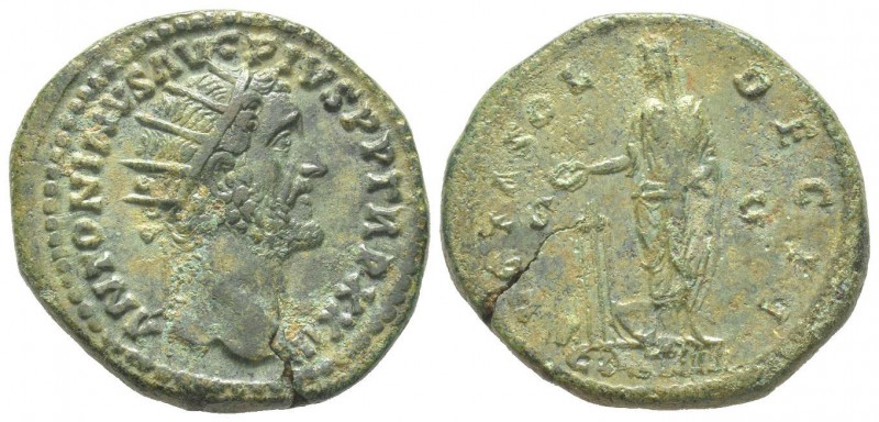 Antoninus Pius 138 - 161 Dupondius, Rome, 158-159, AE 13.37 g Avers: ANTONINVS A...