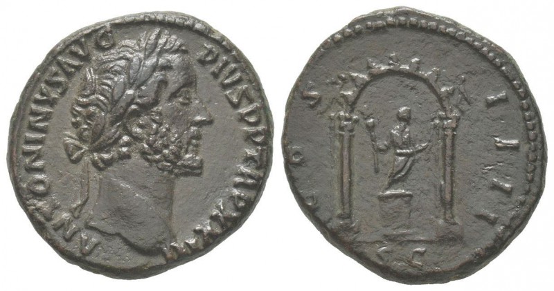 Antoninus Pius 138 - 161 As, Rome, 158-159, AE 10.41 g Avers: ANTONINVS AVG - PI...