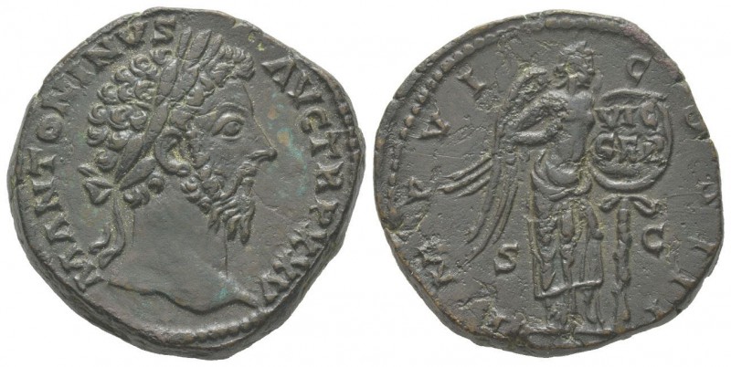 Marcus Aurelius 161 - 180 Sestertius, Rome, 161-180, AE 25.05 g Avers: M ANTONIN...