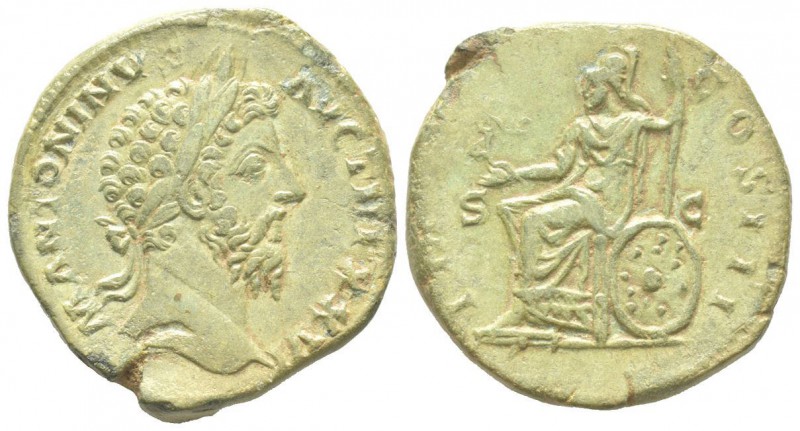 Marcus Aurelius 161 - 180 Sestertius, Rome, 161-176, AE 19.58 g Avers: ANTONINVS...