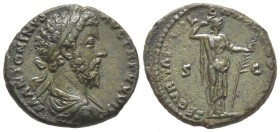 Marcus Aurelius 161 - 180 As, Rome, 161-180, AE 9.68 g Avers: M ANTONINVS AVG TR P XX VII Tête laurée à droite Revers: SECVRITAS PVBLICA IMP VI COS II...