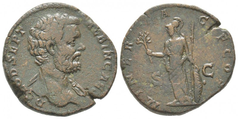 Septime Severe 193 - 211 pour Clodius Albinus Sestertius, Rome, 194, AE 20.15 g ...