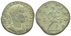 Severus Alexander 222 - 235 Sestertius, Rome, 231-235, Orichalcum 19.25 g Avers: IMP ALEXANDER PIVS AVG Buste lauré et cuirassé à droite Revers: MARS ...