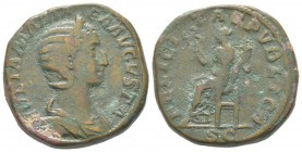 Severus Alexander 222 - 235 pour Julia Mamaea Sestertius, Rome, 235, AE 24.1 g Avers: IVLIA MAMAEA AVGVSTA Buste drapé et diademé à droite Revers: FEL...