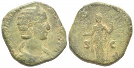 Severus Alexander 222 - 235 pour Julia Mamaea Sestertius, Rome, 190-235, AE 19.71 g Avers: IVLIA MAMAEA AVGVSTA Buste diademé et drapé à droite Revers...