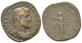 Maximinus I 235 - 238 Sestertius, Rome, 236-238, AE 24.36 g Avers: MAXIMINVS PIVS AVG GERM Buste lauré, drapé et cuirassé à droite Revers: PAX - AVGVS...