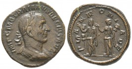 Trajanus Decius 249 - 251 Sestertius, Rome, 249-251, AE 18.46 g Avers: MP C M Q TRAIANVS DECIVS AVG Buste lauré et cuirassé à droite Revers: PANNONIAE...