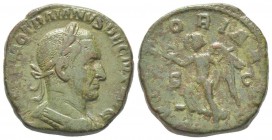 Trajanus Decius 249 - 251 Sestertius, Rome, 249-251, AE 16.78 g Avers: IMP C M Q TRAIANVS DECIVS AVG Buste lauré à droite Revers: VICTORIA AVG S C Vic...