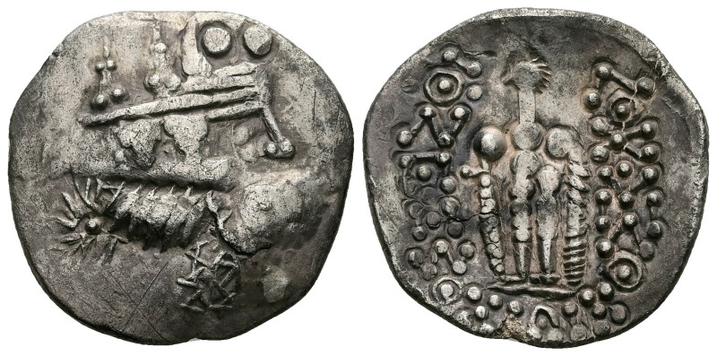 Celtic imitation, Danube Region. AR Tetradrachm, 13.60 g 32.81 mm. Second-first ...