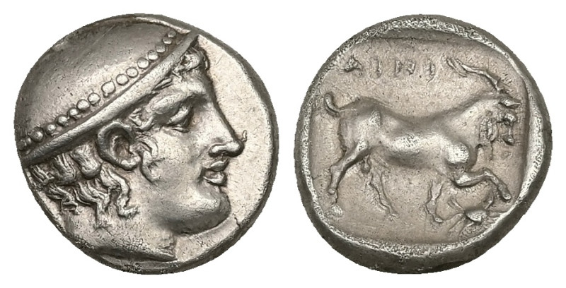 Thrace, Ainos. AR Tetrobol, 2.68 g 14.20 mm. Circa 408-406 BC.
Obv: Head of Herm...