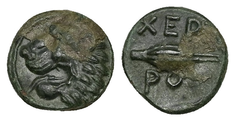 Thrace,Chersonesos. Ae, 1.44 g 11.51 mm. Circa mid-4th century-309 BC. 
Obv: Hea...