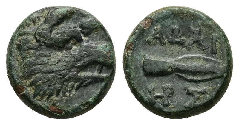 Kings of Thrace, (Seleukid). Adaios. Ae, 3.29 g 13.52 mm. Circa 253-243 BC. 
Obv...