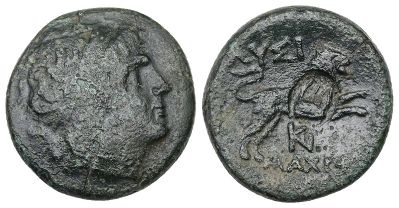 Thrace, Lysimacheia. Ae, 13.83 g 25.12 mm. Circa 309-220 BC. 
Obv: Diademed head...