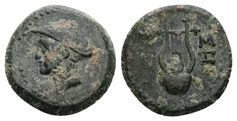 Thrace, Sestos. Ae, 4.28 g 16.99 mm. Circa 300 BC.
Obv: Head of Hermes left, wea...