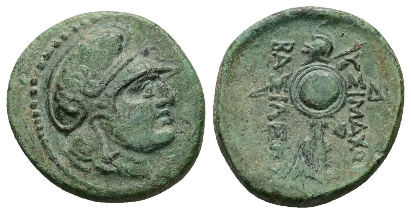 Kings of Thrace (Macedonian). Lysimachos. Ae, 6.69 g 22.54 mm. (305-281 BC). Unc...