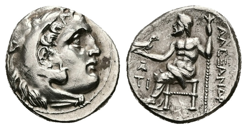 Kings of Macedon, Alexander III 'the Great'. AR Drachm, 4.28 g 16.36 mm. 336-323...