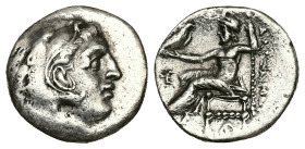 Kings of Macedon, Antigonos I Monophthalmos. AR Drachm, 3.78 g 16.96 mm. As Strategos of Asia, 320-306/5 BC, or king, 306/5-301 BC.
Obv: Head of Herak...