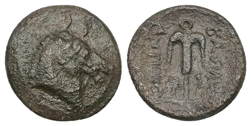 Seleukid Kingdom, Antiochos I Soter. Ae, 4.48 g 17.71 mm. 281-261 BC. Uncertain ...
