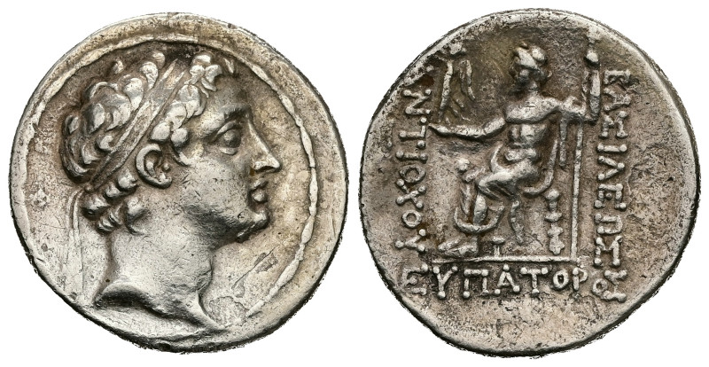 Seleukid Empire, Antiochos V. Eupator. AR Tetradrachm, 15.80 g 30.50 mm. 164-162...