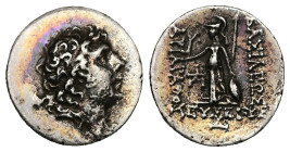 Kings of Cappadocia, Ariarathes IX. AR Drachm, 3.47 g 18.00 mm. Circa 100-85 BC. 
Obv: Diademed head of Ariarathes right. 
Rev. ΒΑΣΙΛΕΩΣ ΑΡΙΑΡΑΘΟΥ ΕΥΣ...