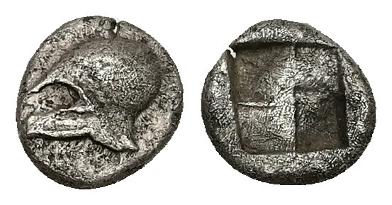 Asia Minor, Uncertain. AR Hemiobol, 0.68 g 8.22 mm. Late 6th-early 5th centuries...