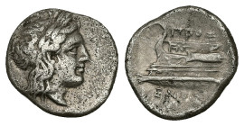 Bithynia, Kios. AR Hemidrachm, 2.37 g 14.73 mm. Proxenos, magistrate. Circa 345-315 BC. 
Obv: Laureate head of Apollo right.
Rev: ΠPOΞ / ENOΣ. Prow of...