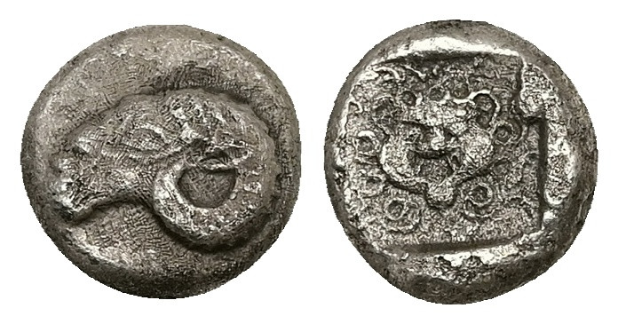 Troas, Kebren. AR Hemidrachm, 1.86 g 10.16 mm. 5th century BC. 
Obv: Head of a r...