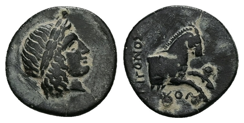 Ionia, Kolophon. Ae, 2.03 g 15.07 mm. Circa 330-280 BC. Epigonos magistrate
Obv:...