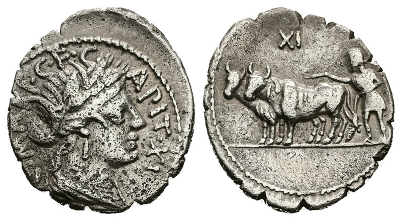 C. Marius C.f. Capito. 81 BC. AR, Denarius. 3.72 g. 19.90 mm. Rome.
Obv: C·MARI·...