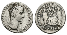Augustus, 27 BC-AD 14. AR, Denarius. 3.66 g. 18.38 mm. Lungdunum.
Obv: CAESAR AVGVSTVS DIVI F PATER PATRIAE. Head of Augustus, laureate, right. Cmk: I...