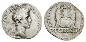 Augustus, 27 BC-AD 14. AR, Denarius. 3.42 g. 18.77 mm. Lungdunum.
Obv: CAESAR AVGVSTVS DIVI F PATER PATRIAE. Head of Augustus, laureate, right.
Rev: A...