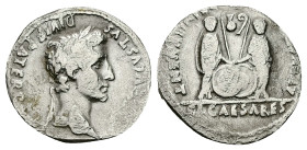 Augustus, 27 BC-AD 14. AR, Denarius. 3.13 g. 19.24 mm. Lungdunum.
Obv: CAESAR AVGVSTVS DIVI F PATER PATRIAE. Head of Augustus, laureate, right.
Rev: A...