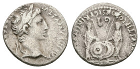 Augustus, 27 BC-AD 14. AR, Denarius. 3.51 g. 17.82 mm. Lungdunum.
Obv: CAESAR AVGVSTVS DIVI F PATER PATRIAE. Head of Augustus, laureate, right.
Rev: A...