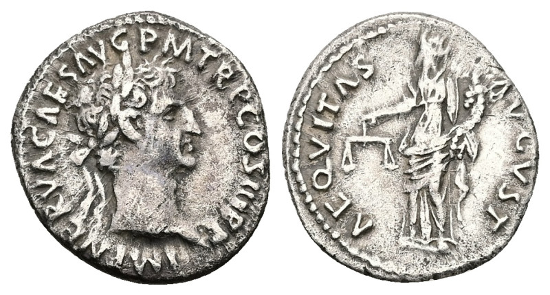 Nerva, AD 96-98. AR, Denarius. 3.00 g. 18.53 mm. Rome.
Obv: IMP NERVA CAES AVG P...