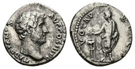 Hadrian, AD 117-138. AR, Denarius. 3.40 g. 16.78 mm. Rome. 137-July 138.
Obv: HADRIANVS AVG COS III P P. Head of Hadrian, right.
Rev: VOTA PVBLICA. Ha...