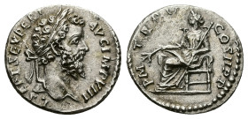Septimius Severus, AD 193-211. AR, Denarius. 2.71 g. 18.71 mm. Laodicea ad Mare.
Obv: L SEPT SEV PERT AVG IMP VIII. Head of Septimius Severus, laureat...
