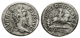 Septimius Severus, AD 193-211. AR, Denarius. 3.07 g. 18.32 mm. Rome.
Obv: SEVERVS PIVS AVG: Head of Septimius Severus, laureate, right
Rev: INDVLGENTI...