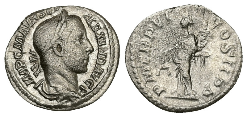 Severus Alexander, AD 222-235. AR, Denarius. 2.49 g. 19.14 mm. Rome.
Obv: IMP C ...