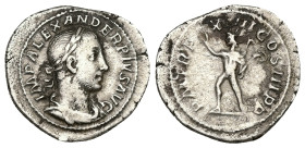 Severus Alexander, AD 222-235. AR, Denarius. 2.51 g. 21.63 mm. Rome.
Obv: IMP ALEXANDER PIVS AVG. Bust of Severus Alexander, laureate, draped, right.
...