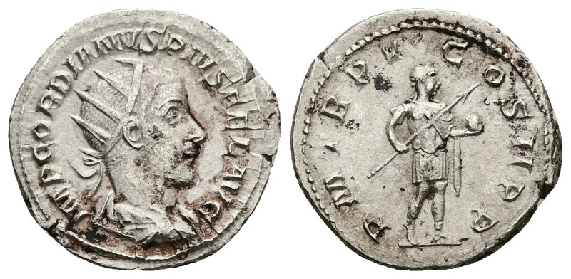 Gordian III, AD 238-244. AR, Antoninianus. 3.75 g. 22.71 mm. Rome.
Obv: IMP GORD...