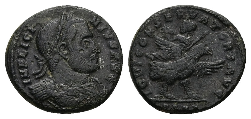 Licinius I, AD 308-324. AE, Follis. 3.14 g. 17.77 mm. Arelate.
Obv: IMP LICINIVS...