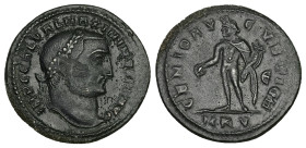 Maximinus II, AD 310-313. AE, Follis. 5.76 g. 23.98 mm. Kyzikos. 
Obv: GAL VAL MAXIMINVS NOB C. Head of Maximinus II, laureate, right. 
Rev: GENIO AVG...