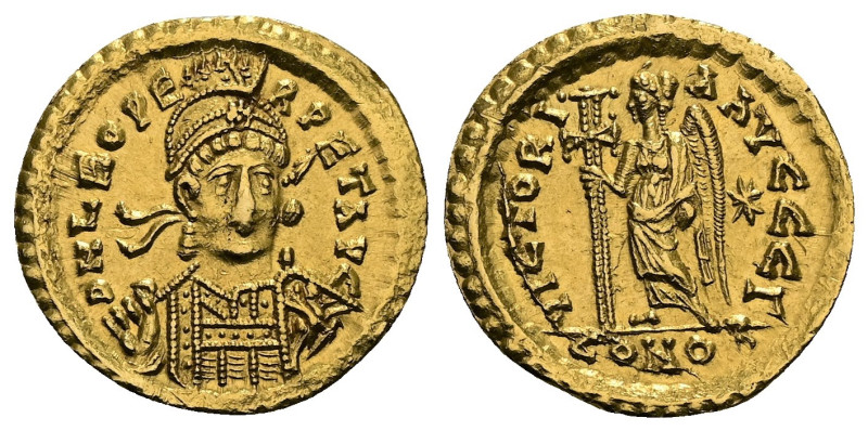 Leo I, AD 457-474. AV, Solidus. 4.47 g. 21.07 mm. Constantinople.
Obv: D N LEO P...