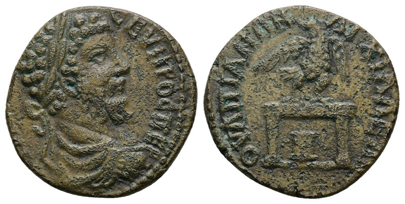 Thrace, Anchialus. Septimius Severus. AD 193-211. AE. 9.83 g. 25.72 mm.
Obv: […]...